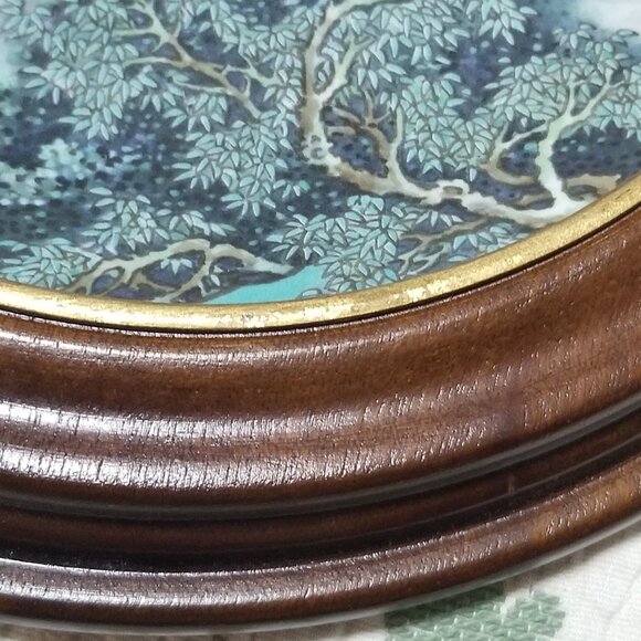 Chinese Imperial Jingdezhen Porcelain Plate-Jade Belt Bridge Red Mansion Series - Picture 8 of 9